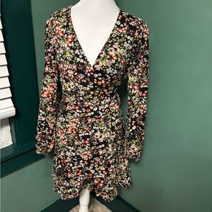 Sugarlips Multicolor Floral Long Sleeve Dress
